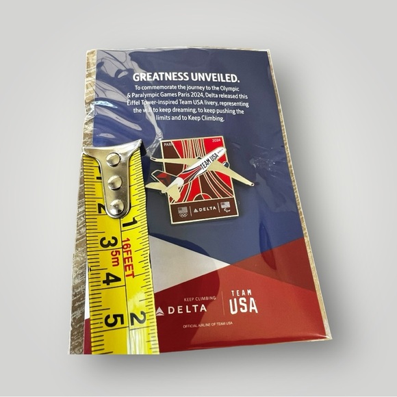 Delta Air Lines 2024 Paris Olympics Team USA Airplane Livery Collectible Pin New - Picture 8 of 16